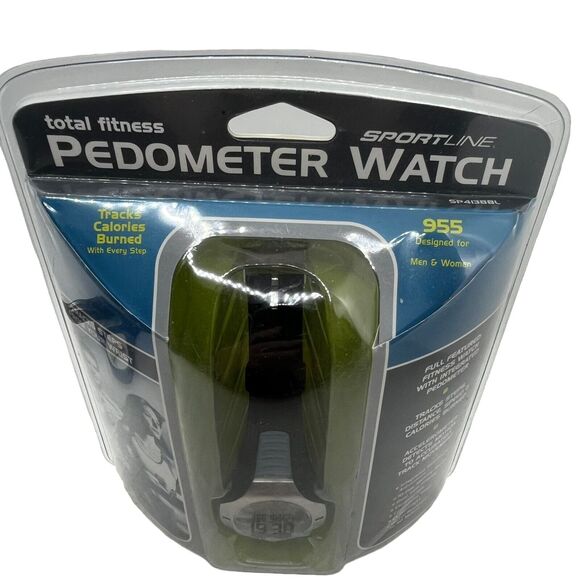 Pedometer Watch Sportline Total Fitness New Sealed 955 Unisex Men Women Vintage - Picture 14 of 14